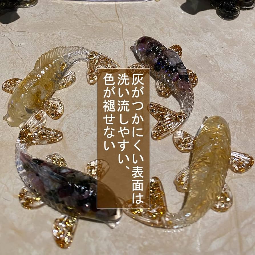Amazon.co.jp: YUYAKESHI 魚 ペア 置物 風水物 オブジェ 鯉